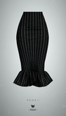 -Pixicat- Aimee Skirt (PinStripeBlack)
