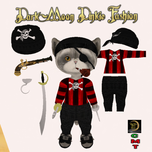 *DM* Dinkie Pirate Unisex Red
