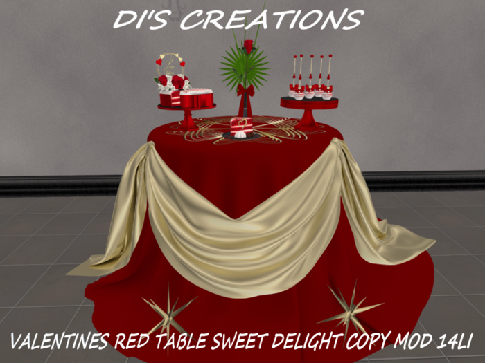VALENTINES RED TABLE SWEET DELIGHT