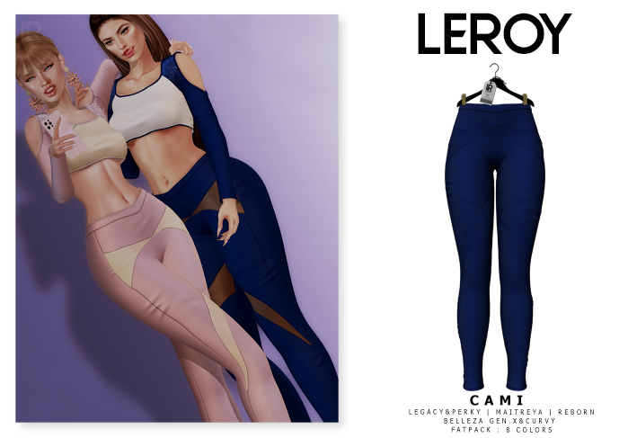 LEROY - Cami Legging - Navy