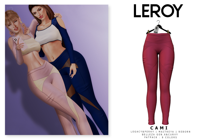 LEROY - Cami Legging - Cherry
