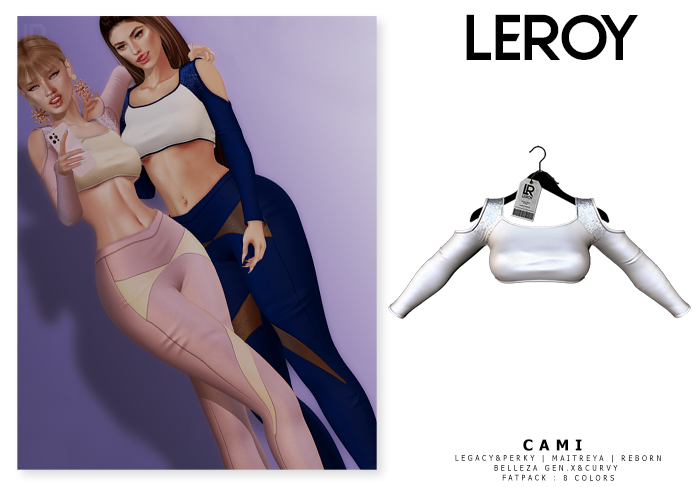 LEROY - Cami Cropped - White