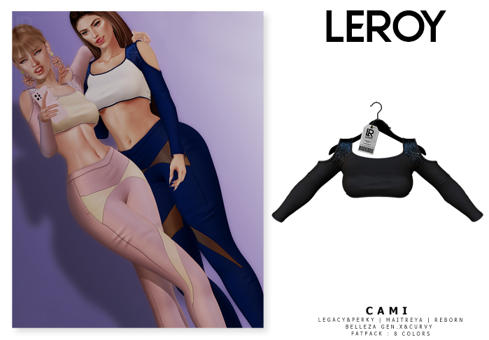LEROY - Cami Cropped - Black
