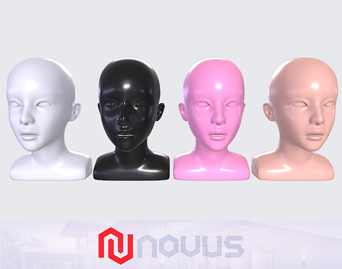 Display Head Mannequin II - Female Colors {Mesh}
