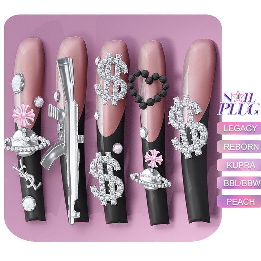NAILPLUG - We$twood Nails Set BLACK 