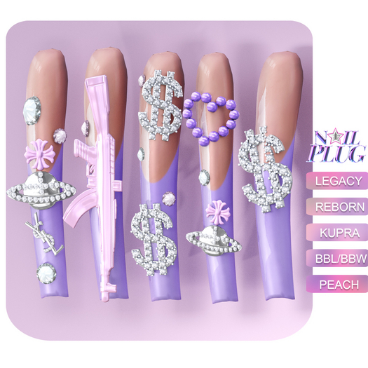 NAILPLUG - We$twood Nails Set PURPLE