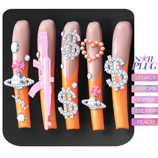 NAILPLUG - We$twood Nails Set ORANGE 
