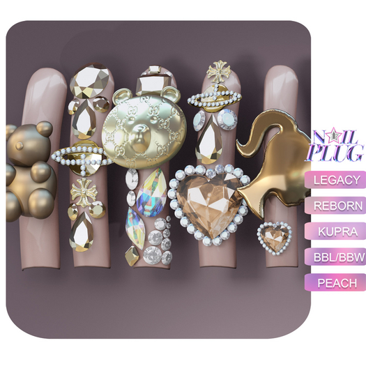NAILPLUG - De$igner Bear Nails Set GOLD
