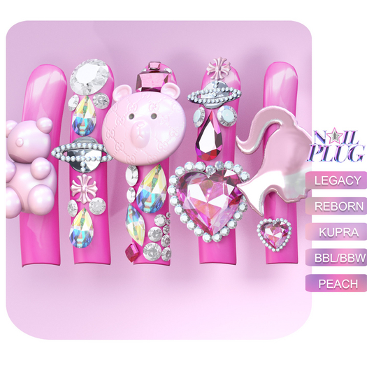 NAILPLUG - De$igner Bear Nails Set PINK 