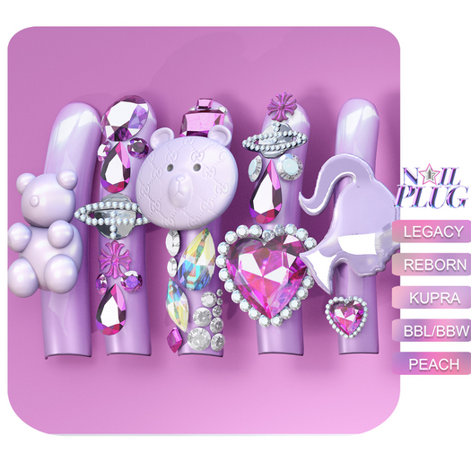 NAILPLUG - De$igner Bear Nails Set PURPLE 