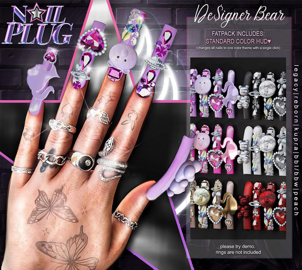 NAILPLUG - De$igner Bear Nails Set FATPACK 