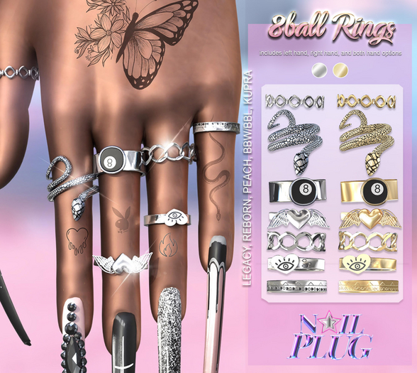 NAILPLUG - 8ball Rings (FATPACK)