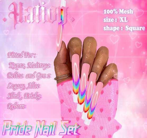.Hation. Pride Nails LX//Square