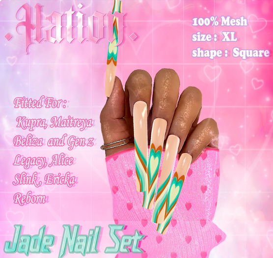 .Hation. Jade Nails LX//Square