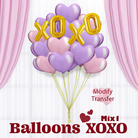 Valentine's day Balloons XOXO Mix1
