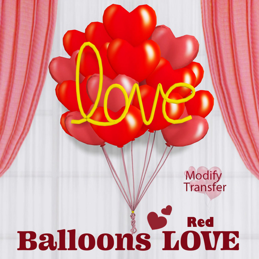 Valentine's day Balloons LOVE Red