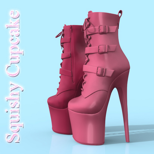 Pink Buckle Boots