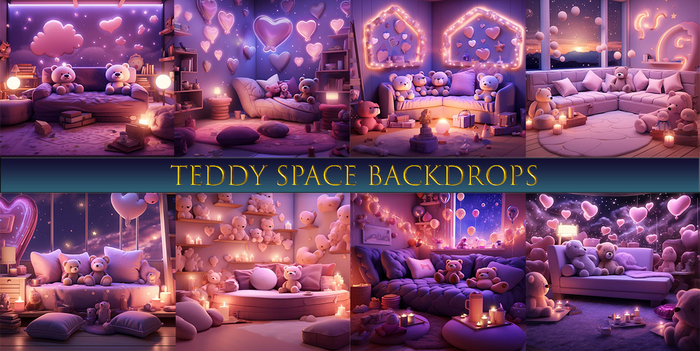 SATO - Teddy Space Blogger backdrop textures