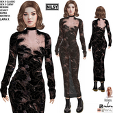 LONG LACE DRESS,TRANSPARENT OPTION,lara x included