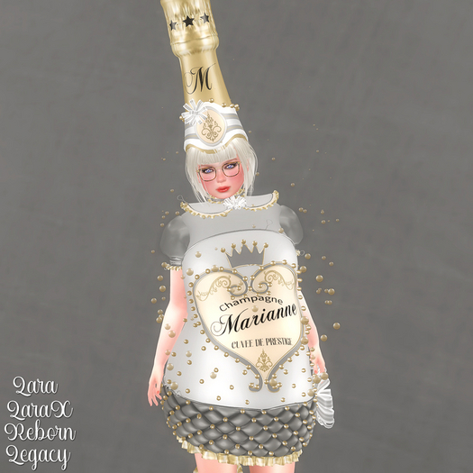 * Champagne ! * Grey Outfit *