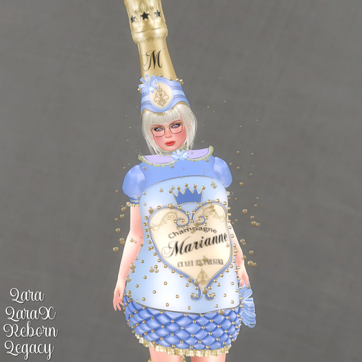 * Champagne ! * Blue Outfit *