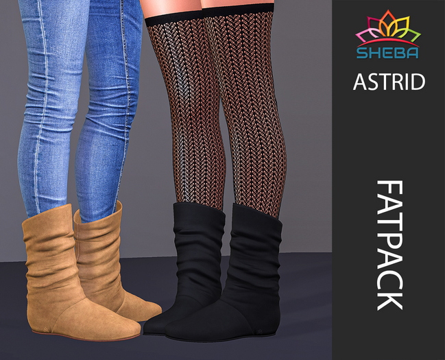 Astrid Flat Boots & Stockings (Fatpack) ~  Maitreya Lara + Lara X, Legacy, Reborn, Kupra