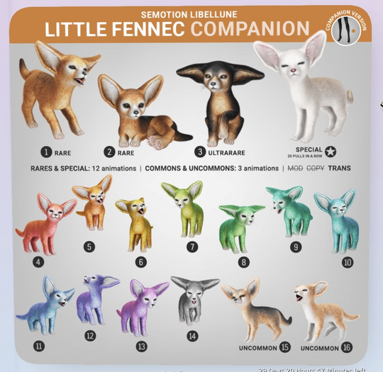 SEmotion Libellune Little Fennec Companion RARE 02