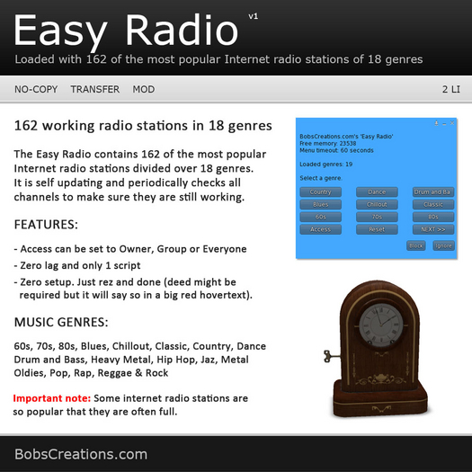 Easy Radio (Mantle Clock) 