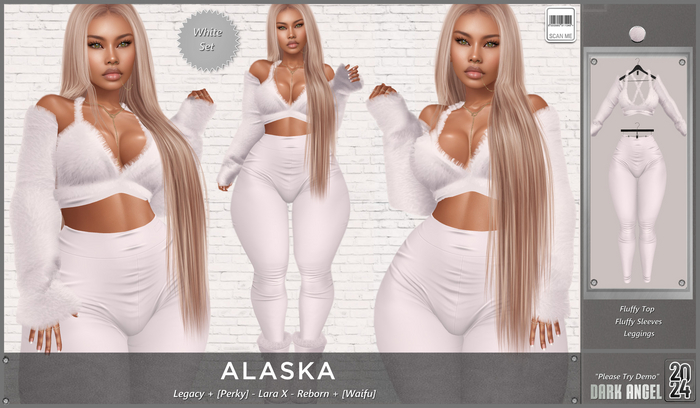 Dark Angel : Alaska Set - White [Legacy + Perky - Lara X - Reborn + Waifu]