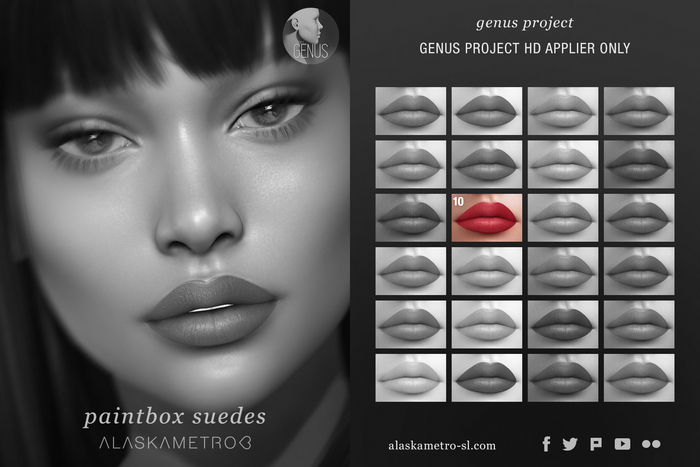 alaskametro<3 "Paintbox Suedes" lipstick TESTER | Genus Project HD Applier