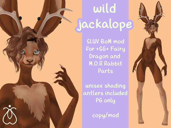 mothly. wild jackalopes - brown