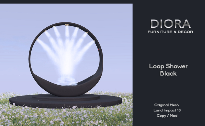 Second Life Marketplace - DIORA Loop Shower Black [PG]
