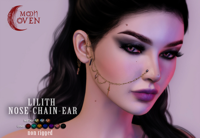 Moon Coven: Lilith Nose-Chain-Ear