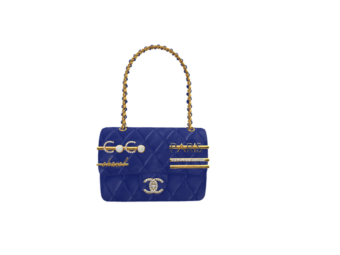Hollyhood Quilted Bag with Charms - Royal