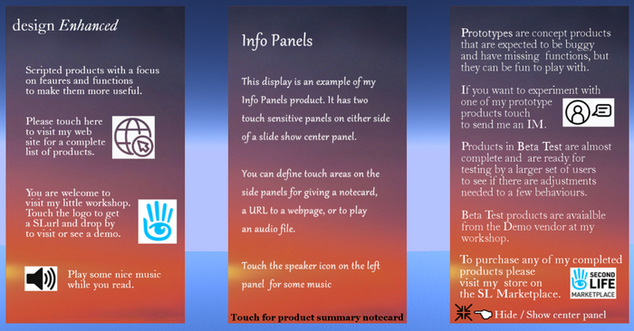 dE Info Panels v1.8