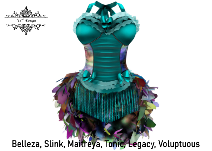 (101) *CC* Juliane Feather Corset Teal