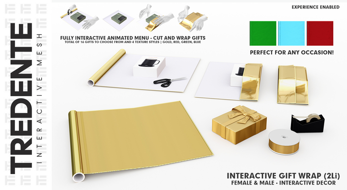 Tredente // Interactive Gift Wrap [BLUE] (Packed)