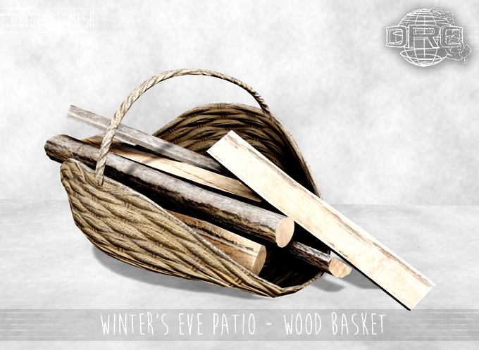 -DRD- Winter's Eve Patio - Wood Basket