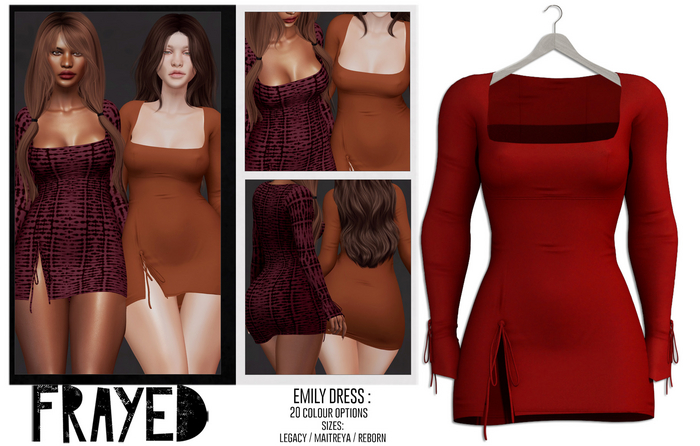 Frayed - Emily Dress - Red