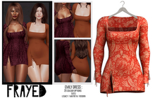 Frayed - Emily Dress - Red Anatomy