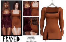 Frayed - Emily Dress - Rust