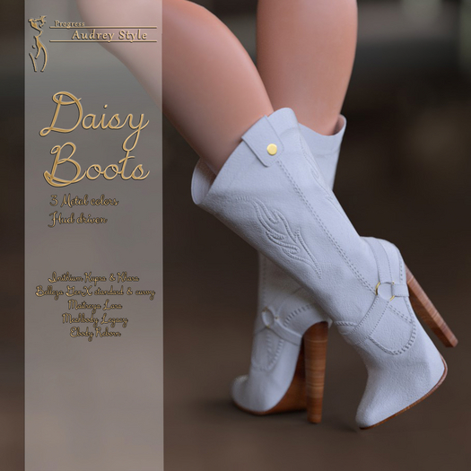 .:: AS ::. Daisy Boots -  White