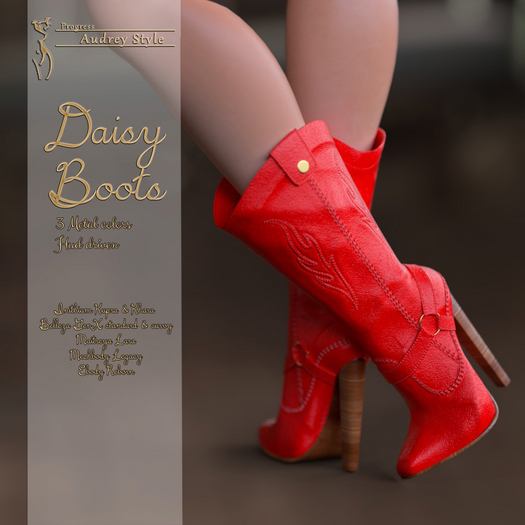 .:: AS ::. Daisy Boots -  Red
