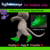 DINKIES FRENCH HEEL BOOTS Blueberry-Melon BOX