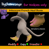 DINKIES FRENCH HEEL BOOTS Strawberry-Banana BOX