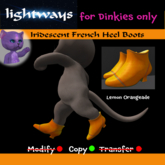 DINKIES FRENCH HEEL BOOTS Orange-Lemonade BOX