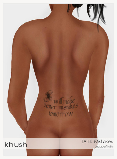 KHUSH Mistakes Tattoo
