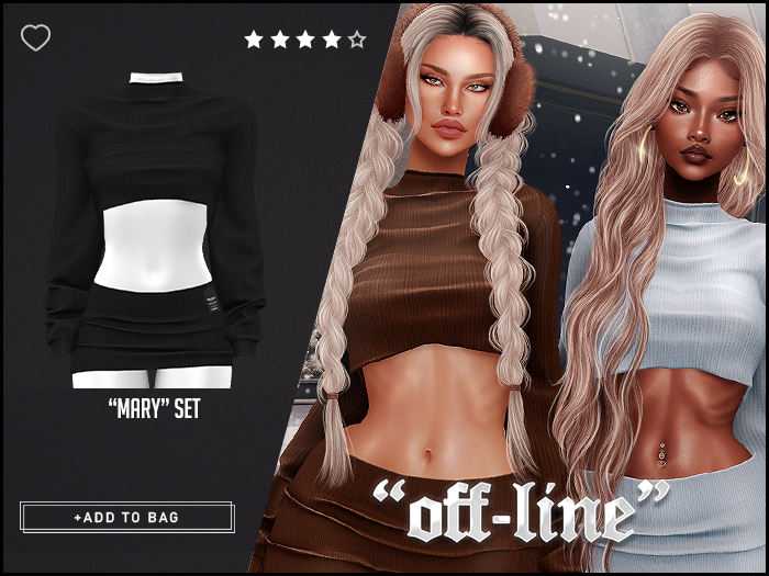 "Off-Line" x "Mary" Set / Black