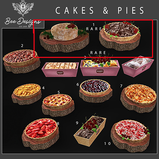 03 Bee Designs cakes & Pies RARE