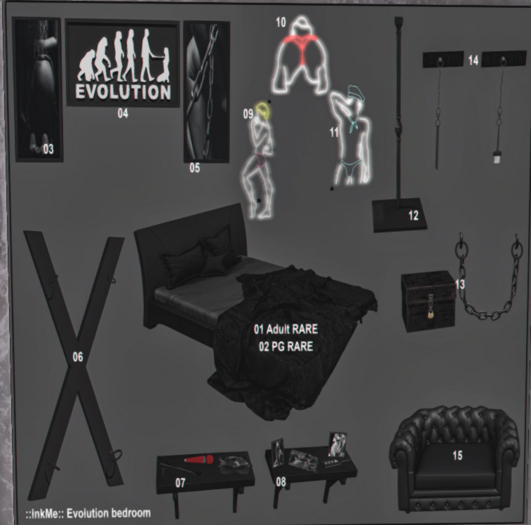 02 ::InkMe:: Evolution Bedroom RARE PG 